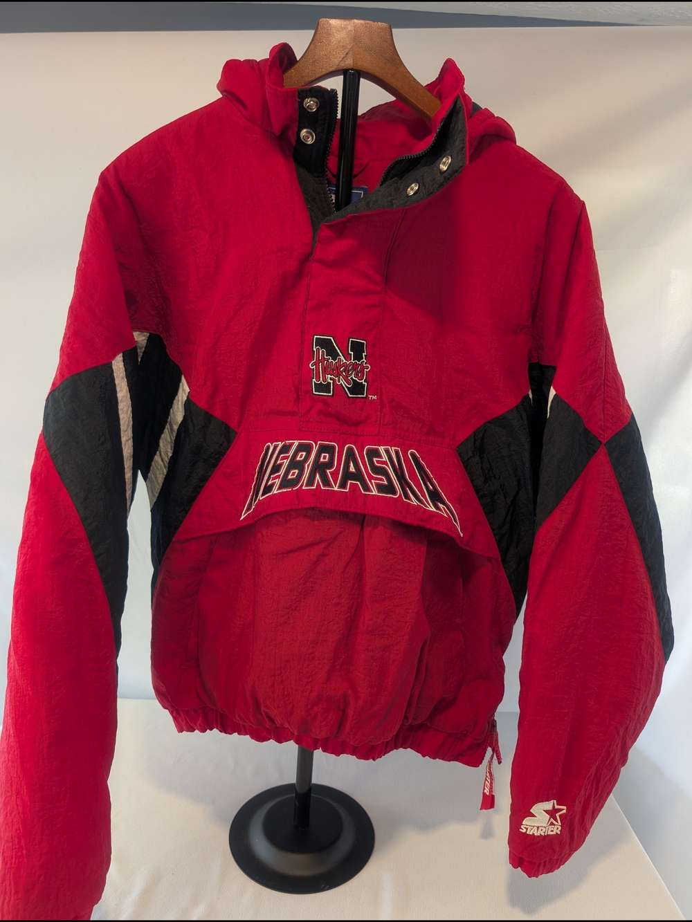 Starter Vintage Men's XL Nebraska Huskers Pullover Jacket